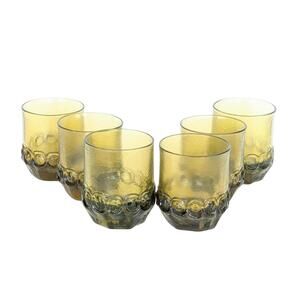 Rare Vintage Franciscan Madeira Citron Green Double Old Fashioned Glasses